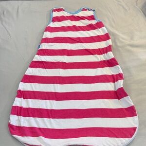 GroBag - Pink and White Striped Sleeveless Sleep Sack. TOG 1.0